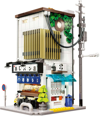 Klocki CaDA Japoński Sklep z Bułeczkami na parze Japanese Steamed Bun Shop + kawiarnia Summer Breeze Coffee Shop LED 2224 el.