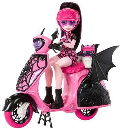 Lalka Monster High Draculaura na skuterze Vamptastic Scooter