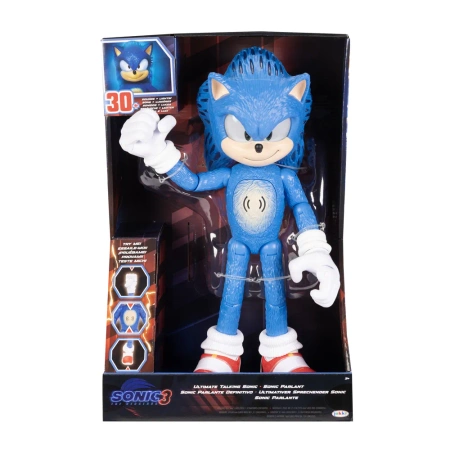 Sonic 3 The Hedgehog Duża Interaktywna Figurka 35 cm Niebieski Jeż Sonic 3+
