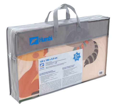 Dwustronna Składana Mata Edukacyjna z pianki XPE Podłogowa Bezpieczna 120x180 wieś las Humbi