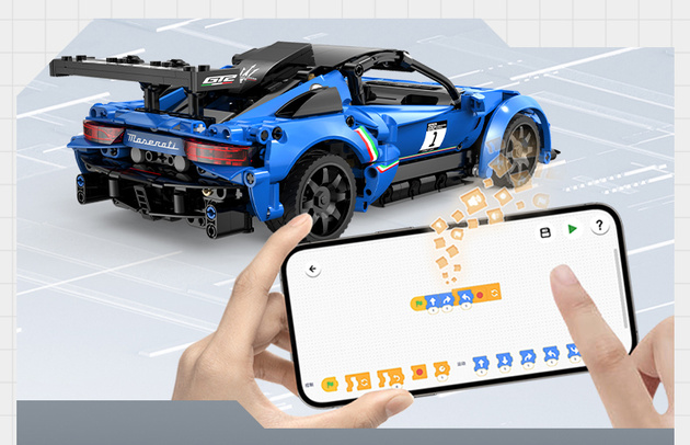 Klocki konstrukcyjne CaDA wyścigówka Samochód wyścigowy zdalnie sterowany Maserati GT2 Auto sportowe 549 elementów RC