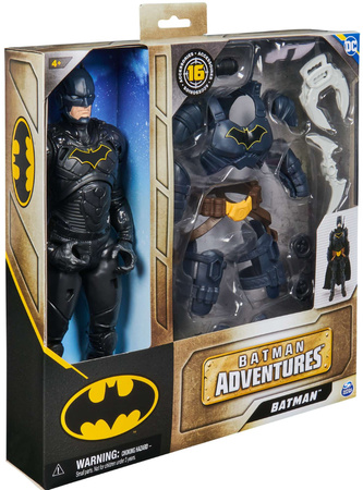 OUTLET DC Comics Batman duża figurka lalka mroczny rycerz 30 cm + akcesoria 17 el. WYBRAKOWANY