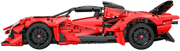 Klocki konstrukcyjne CaDA Zdalnie sterowany duży samochód sportowy 47 cm Auto z napędem Power System Pro APE Supercar Światło LED RC 1823 elementy