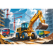 Trefl Puzzle 60 elementów Koparko-ładowarka pojazdy budowlane na budowie