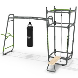 Siłownia Fitness GetSet PS510 Stacja treningowa siłowa Stanowisko do ćwiczeń: drążki, ławka, stojak, worek, lina, drabinka