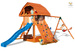 Plac zabaw drewniany duży Giant Move domek, 2x huśtawka, zjeżdżalnia, piaskownica, drabinka, ścianka i lina wspinaczkowa