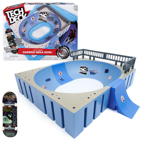 Tech Deck Zestaw Fingerboard Daewon Mega Bowl Rampa + Deskorolka akcesoria