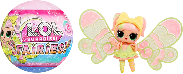L.O.L Surprise Mały Zestaw Różowa kula Fairies Laleczka + 8 niespodzianek