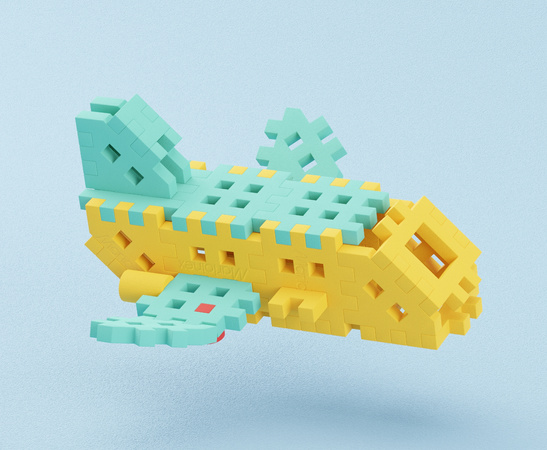 Klocki konstrukcyjne Mini Waffle zestaw Konstruktor Majster 200 elementów Marioinex