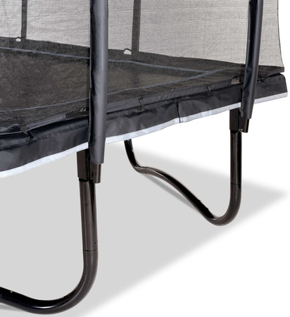 Trampolina ogrodowa z siatką zabezpieczającą i drabiną PeakPro 275 x 458 cm czarna