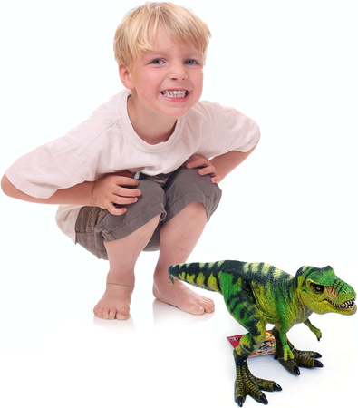 OUTLET Dino Tyranozaur T-rex Dinozaur Duża Ruchoma Figurka 27 Cm WADLIWY