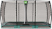 Trampolina ogrodowa z siatką zabezpieczającą do gruntu Allure Classic 214x366 cm zielona