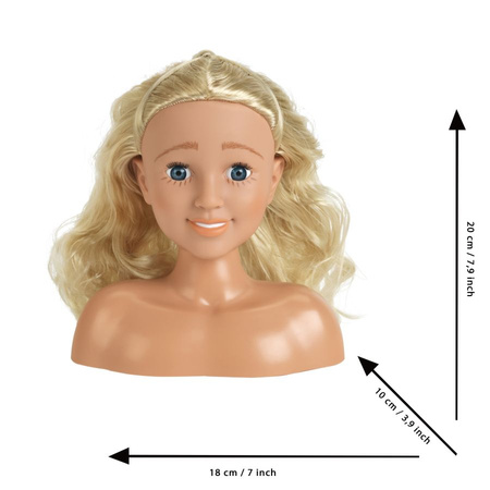 Lalka Głowa do stylizacji czesania włosów Fryzjer Wizażystka Sara