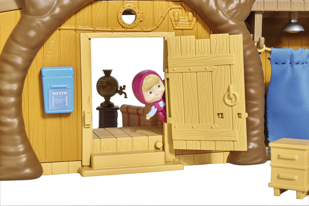 Masza i Niedźwiedź Duży dwupoziomowy dom domek Niedźwiedzia Maszy z dźwiękiem