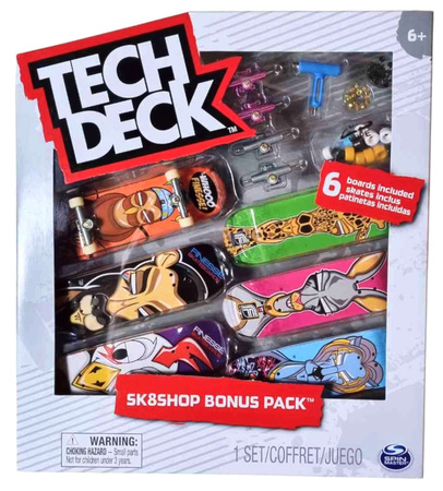 Fingerboard Zestaw Deskorolek 6 pak Finesse Bonus 6 Sk8shop + Akcesoria Tech Deck