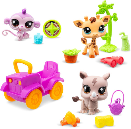 Zestaw Littlest Pet Shop Safari Set figurki + akcesoria