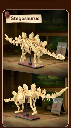 Klocki konstrukcyjne CaDA zestaw szkielet dinozaura Dinosaur Fossils: Stegosaurus 297 elementów