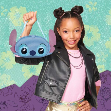 Purse Pets Lilo i Stitch Disney Interaktywna Torebka z ruchomymi oczami z dźwiękiem + strój karnawałowy Stitch kostium przebranie 94-109 cm (3-4 lat) Kigurumi