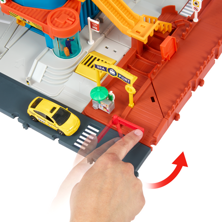 Matchbox Duży Zestaw Centrum Transportowe Transportation Center + 3 pojazdy