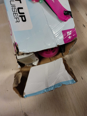 OUTLET EVO Regulowana Trójkołowa Hulajnoga dla Dzieci Light Up Mini Cruiser Różowy Świecące kółka USZKODZONE OPAKOWANIE