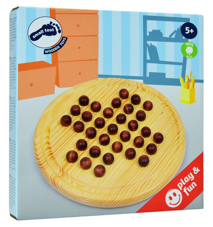 Solitaire drewniana gra planszowa strategiczna w kulki dla 1 gracza Small Foot