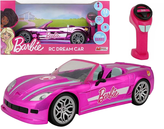 Zdalnie Sterowany różowy Kabriolet Barbie auto RC Dream Car 38 cm
