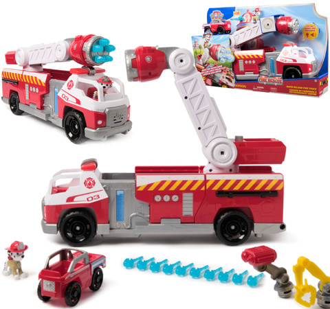Psi Patrol Fire Rescue Wóz Strażacki 50 Cm efekty świetlne i dźwiękowe + figurka Marshall