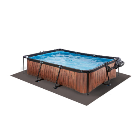 Humbi mata piankowa puzzle piankowe wodoodporne pod basen 12 szt. brązowe 240 x 180 x 1 cm