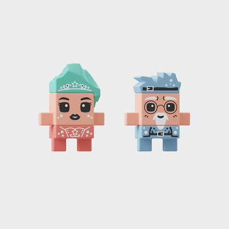 Klocki konstrukcyjne Mini Waffle Magiczna Wieża Księżniczka 80 elementów Marioinex