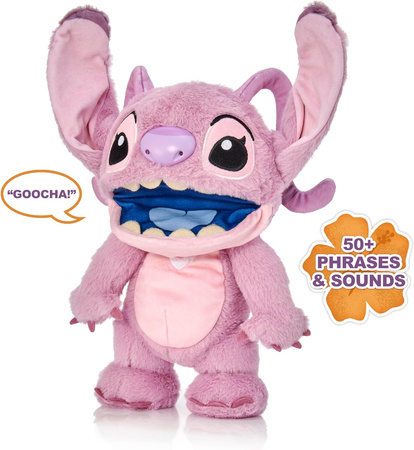 Disney Lilo&Stitch Interaktywna Maskotka Chatty Angel Andzia Różowa kosmita 30 cm