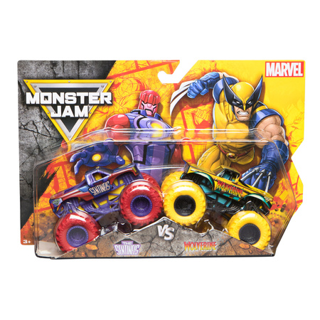 Monster Jam 2 pojazdy Monster Truck 1:64 The Sentinels i Wolverine