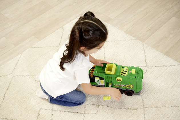 Duży Pojazd Interaktywna Śmieciarka do recyklingu Światło Dźwięk