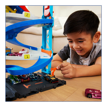 Hot Wheels City zestaw Wyścigowa Wieża z transformacją + pojazd