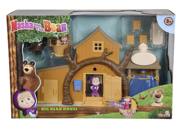 Masza i Niedźwiedź Duży dwupoziomowy dom domek Niedźwiedzia Maszy z dźwiękiem