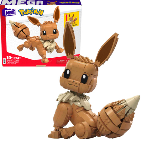 Zestaw Klocków Konstrukcyjnych Pokemon Jumbo Eevee 29 cm 824 elementy