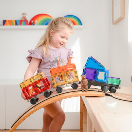 CONNETIX Rainbow Transport Pack Kreatywne klocki magnetyczne 50 elementów