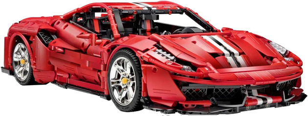 Klocki konstrukcyjne CaDA Master Zdalnie sterowane duże auto sportowe 52 cm Italian Super Car Samochód Pojazd wyścigowy 3187 elementów RC