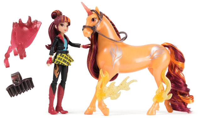 Unicorn Academy Akademia Jednorożców Zestaw Figurki Valentina & Cinder dziewczyna i jednorożec + akcesoria
