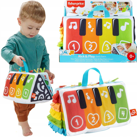 Fisher Price Soft & Play Miękkie Pianino dla niemowląt z lusterkiem