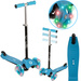 EVO Regulowana Trójkołowa Hulajnoga dla Dzieci Light Up Mini Cruiser Błękitny Świecące kółka