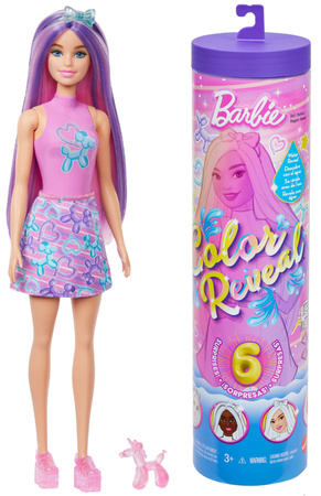 Barbie lalka Color Reveal Balonowe zwierzątka kolorowa niespodzianka + akcesoria