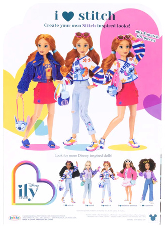 Disney ILY 4ever modna lalka z motywem Stitch i zestawem akcesoriów 30 cm