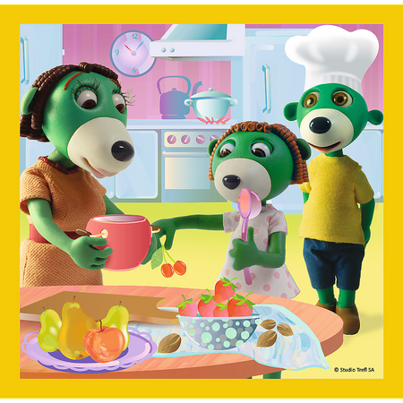 Trefl 34850 Puzzle 3w1 Rodzina Treflików