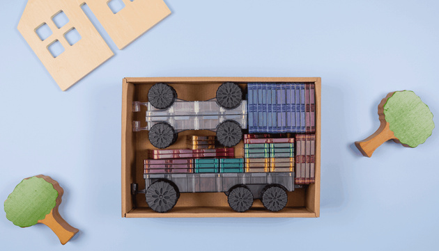 CONNETIX Pastel Transport Pack Kreatywne klocki magnetyczne 50 elementów