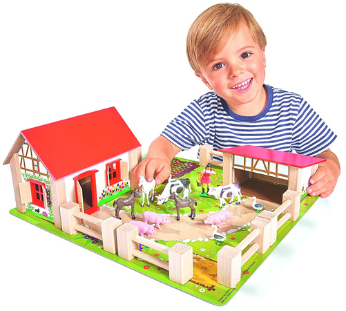 Eichhorn Drewniana farma 23 elementy i Supermarket farma