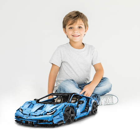 Klocki konstrukcyjne CaDA Master Duże Auto Sportowe 59 cm Super Car Niebieski Samochód 3842 elementów