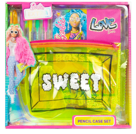 Zestaw Barbie Extra piórnik z przyborami + naklejki