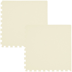 Mata piankowa podłogowa Humbi 120x60 Duże puzzle piankowe wodoodporne bezpieczne 2 szt. Kremowa