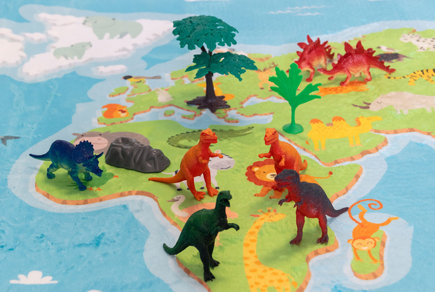 Duży interaktywny traktor ciągnik z przyczepą Claas światło/dźwięk 64 cm