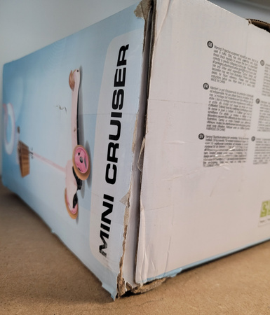 OUTLET EVO Regulowana Trójkołowa Hulajnoga dla Dzieci z Koszyczkiem Mini Cruiser Basket Różowa USZKODZONE OPAKOWANIE